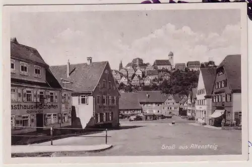 57574 Ak Salutation de Altensteig Hostel à l'ombre vers 1940