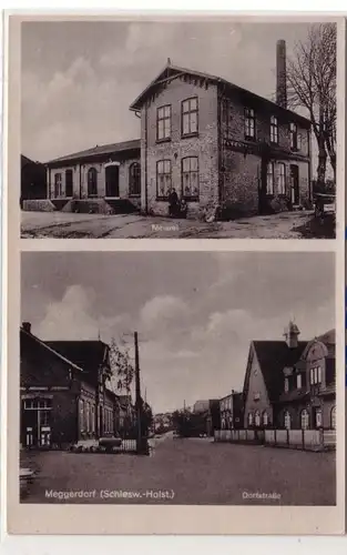 57561 Ak Meggendorf Schleswig Holstein Meierei et Villagestrasse vers 1940