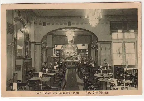 57554 Ak Berlin Café Astoria sur Potsdamer Platz Intérieur 1912