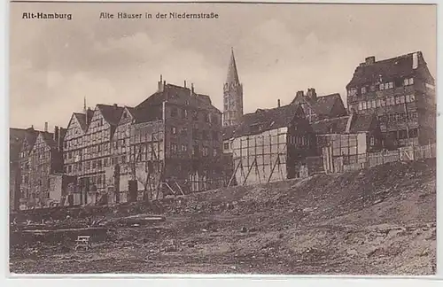 57537 Ak Alt-Hamburg alte Häuser in der Niedernstrasse um 1920