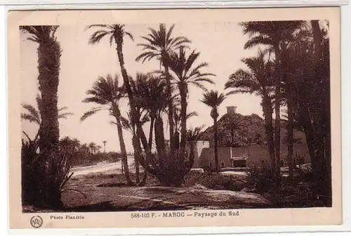 57524 Ak d'un légionnaire étranger allemand du Maroc Paysage du Sud 1927
