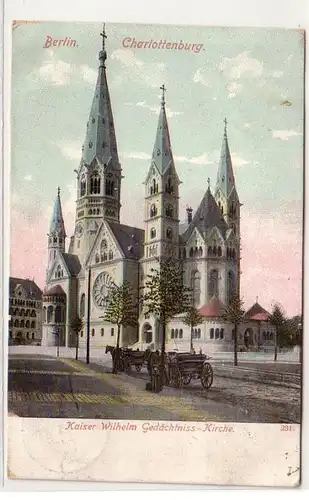 57512 Ak Berlin Charlottenburg Kaiser Wilhelm Mémoire Eglise 1906