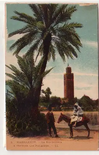 57478 Ak d'un légionnaire étranger allemand du Maroc Marrakech la Koutoubia