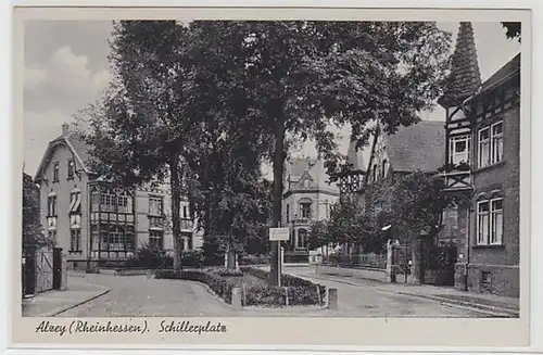 57466 Feldpost Ak Alzey (Rheinhessen) Schillerplatz 1942