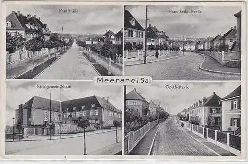 57441 Mehrbild Ak Meerane Kantstraße , Goethestrasse usw. 1935