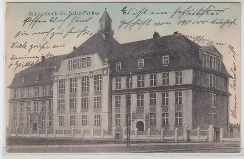 57439 Ak Schönebeck Grands sels Joie Pestalozzi école 1914