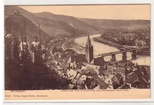 57438 Ak Vue du Doktorberg sur Bernkastel et Cues vers 1930