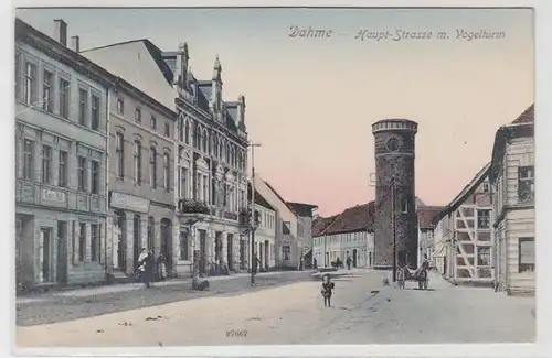 57426 Ak Dahme (Mark) Hauptstrasse mit Vogelturm 1912