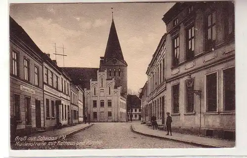 57413 Ak Salutation de Schwaan dans Mecklembourg Mühlenstrasse vers 1910