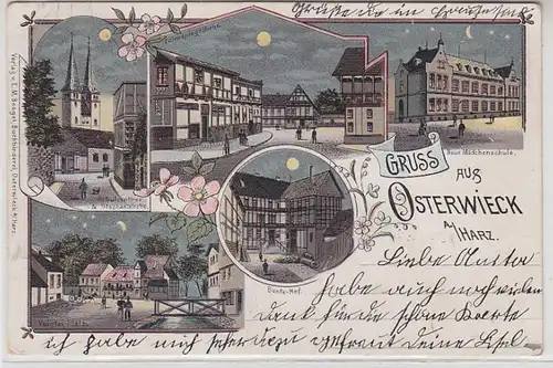 57397 Ak Lithographie Gruß aus Osterwieck am Harz 1902