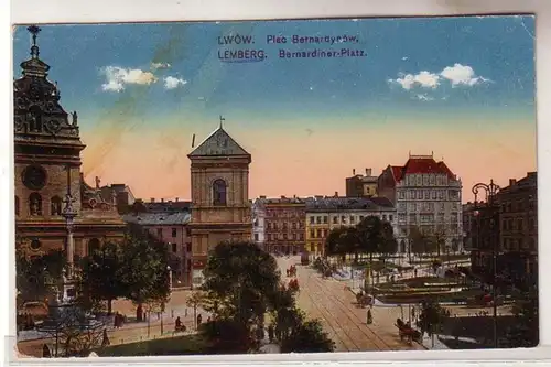 57390 Feldpost Ak lemberg Ukraine Bernardiner Platz 1917