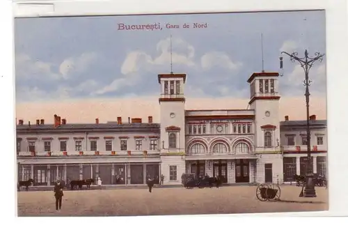 57337 Feldpost Ak Bucarest Roumanie Gare du Nord 1917