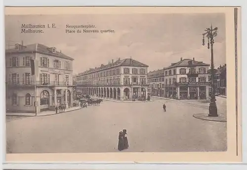 57336 Ak Mülhausen im Elsass Neuquartierplatz um 1920