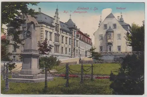 57325 Ak Limbach in Sa. königliches Amtsgericht und Diakonat 1918