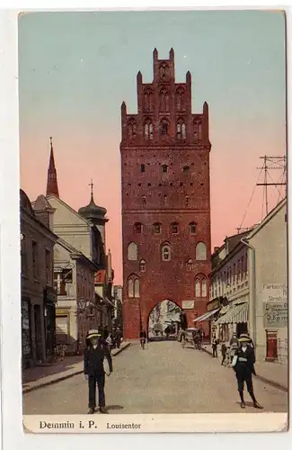 57308 Ak Demmin in Pommern Louisentor 1919