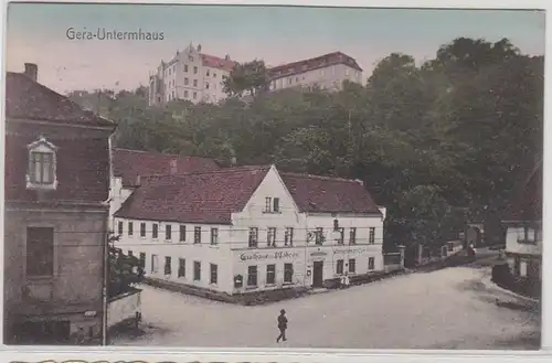 57307 Ak Gera Untermhaus Gasthaus zum Mohren 1914