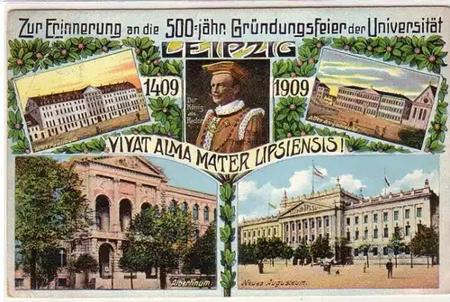 57294 Ak Erinnerung an die 500jähr. Gründungsfeier der Universität Leipzig 1909