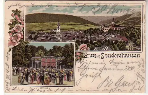 57286 Ak Lithographie Gruß aus Sondershausen 1904
