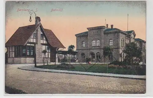 57276 Ak Bernburg an der Saale Bahnhof 1912