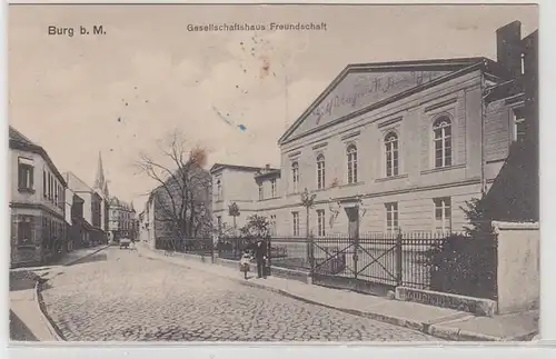 57268 Feldpost Ak Burg Gesellschaftshaus Freundschaft 1916