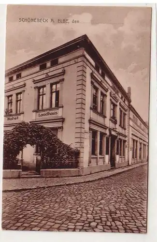 57188 Ak Schönebeck an der Elbe Hotel Landhaus 1921