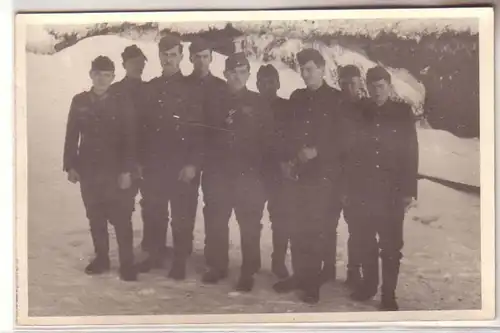57167 Foto Ak Leski Polen Karpathen Gruppe Soldaten des Heeres im 2. Weltkrieg