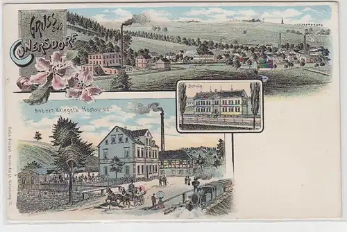 57043 Ak Lithographie Gruß aus Cunersdorf Restaurant um 1900
