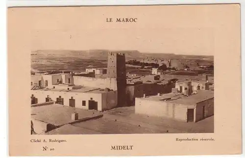 57035 Ak d'un légionnaire étranger allemand du Maroc Midelt Vue locale 1927