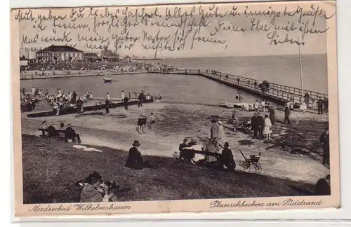 57028 Ak Mer du Nordbad Wilhelmshaven Bassin de la Planche sur la plage sud 1928