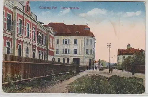 56957 Ak Oderberg Bhf. Rohrwerkschule 1917