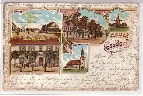 56936 Ak Lithographie Gruß aus Cossdorf Bez. Halle 1903