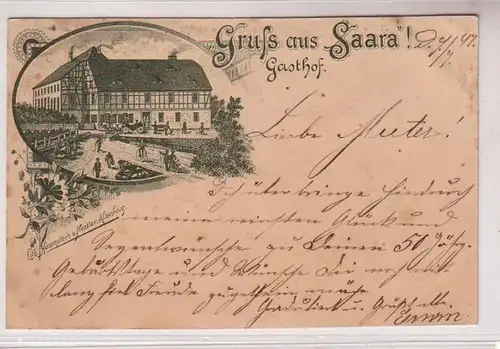 56929 Ak Gruß aus Saara! Gasthof 1897