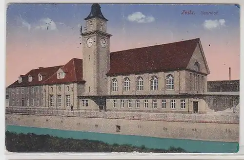 56903 Feldpost Ak Zeitz Bahnhof 1917