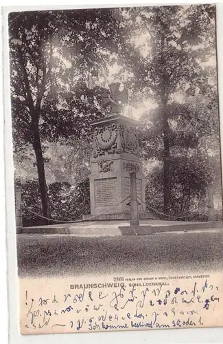 56868 Ak Braunschweig Schilldenkmal 1910