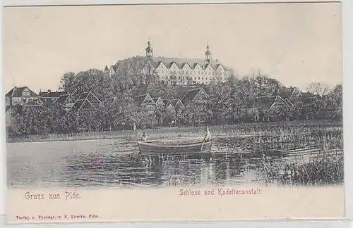 56862 Ak Salutation de Plön Schloss et Kadetteanstalt vers 1900