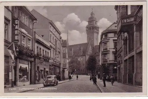 56793 Feldpost Ak Zeitz Lutherstrasse (Fischstrasse) 1940