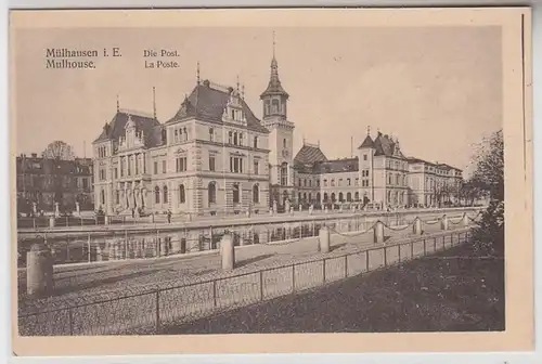 56787 Ak Mülhausen im Elsass die Post um 1920