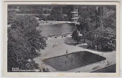 56783 Ak Zeitz Städtisches Sommerbad um 1930