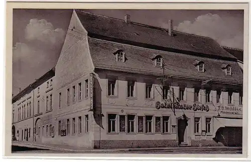 56776 Ak Frohburg in Sa. Hotel "Roter Hirsch" um 1940