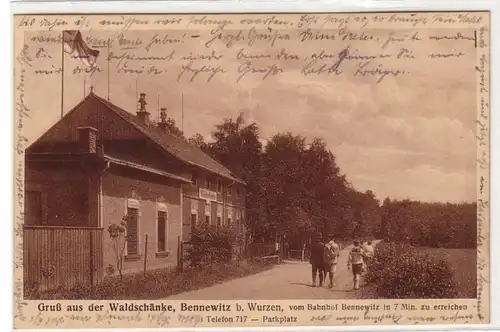 56771 Ak Gruß aus der Waldschänke Bennewitz bei Wurzen 1933