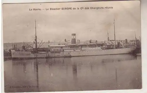 56767 Ak Le Havre Dampfer Le "Europe" um 1910