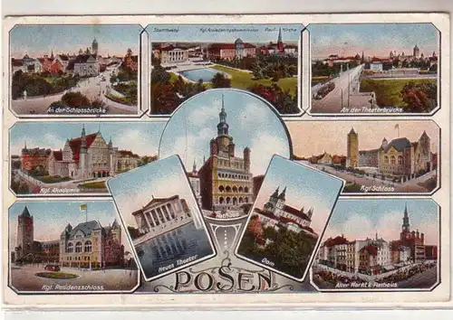 56746 Feldpost Ak Posen Akademie, Schloß, Dom usw. 1916