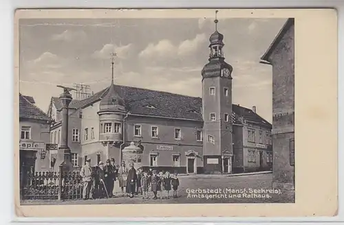 56669 Ak Gerbstedt (Mansfelder Seekreis) Amtsgericht und Rathaus um 1920