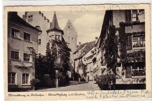 56664 Ak Meersburg sur le marché du lac de Constance avec Obertor 1938