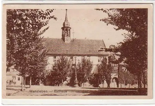 56629 Ak Wanzleben Rathaus 1927