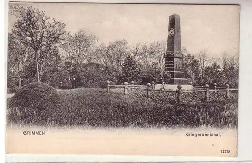 56621 Ak Grimmen Monument guerrier vers 1900