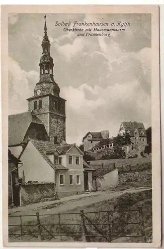 56619 Ak Solbad Frankenhausen am Kyffhäuser Oberkirche 1921
