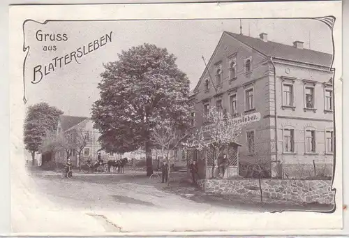 56560 Ak Gruß aus Blattersleben Gasthof 1916