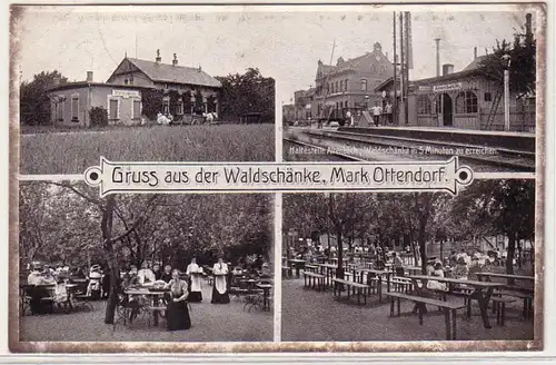56477 Mehrbild Ak Gruß aus der Waldschänke Mark Ottendorf um 1910
