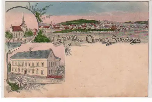 56463 Mehrbild Ak Gruss aus Gross. Steinberg Gasthof usw. um 1900